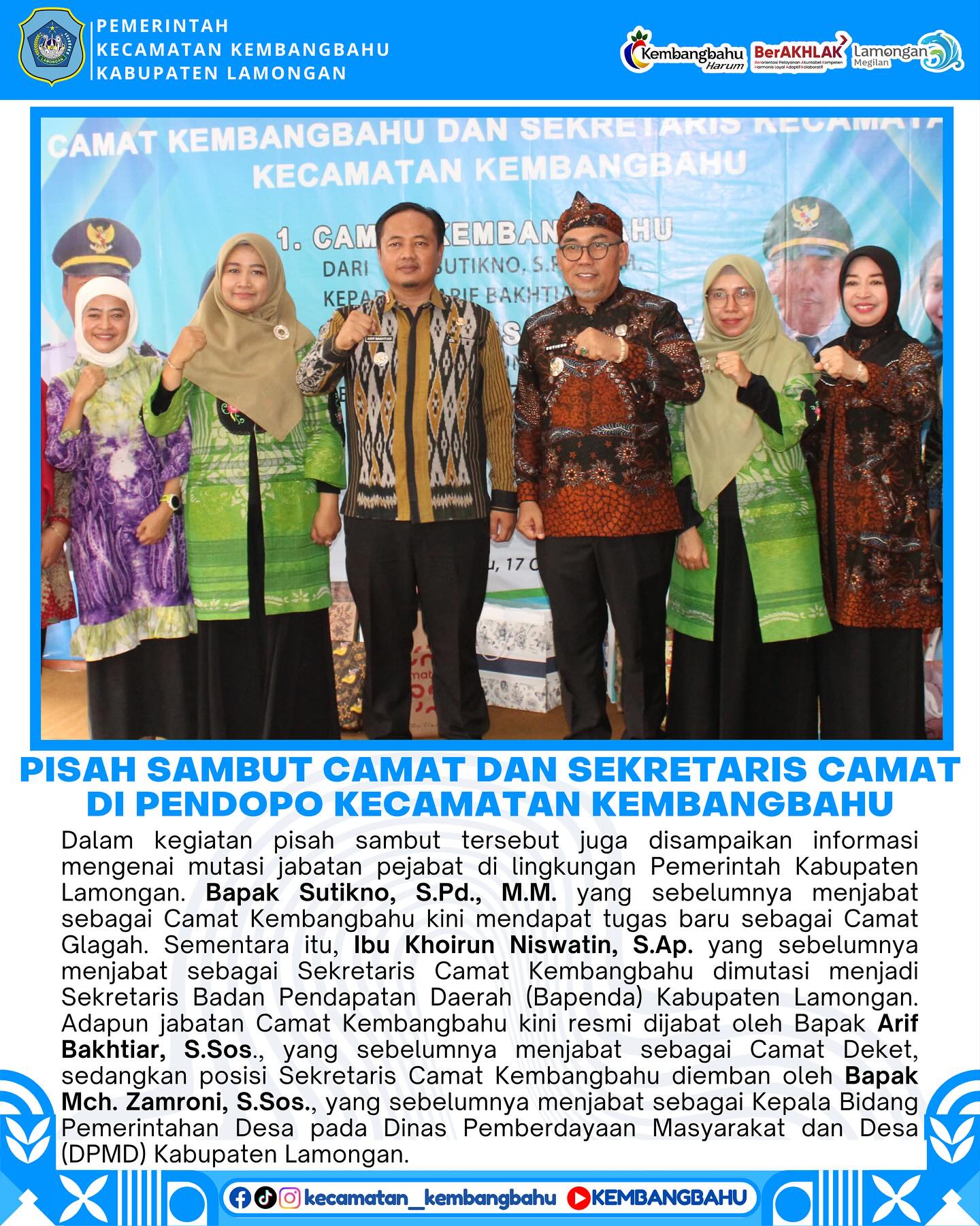 Foto: PISAH SAMBUT CAMAT KEMBANGBAHU DAN SEKRETARIS CAMAT KEMBANGBAHU #4