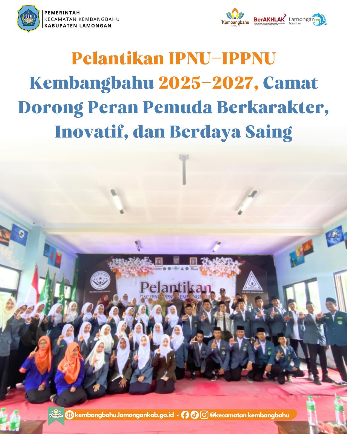 Foto: Pelantikan Pimpinan Anak Cabang (PAC) IPNU–IPPNU Kecamatan Kembangbahu Masa Khidmat 2025–2027