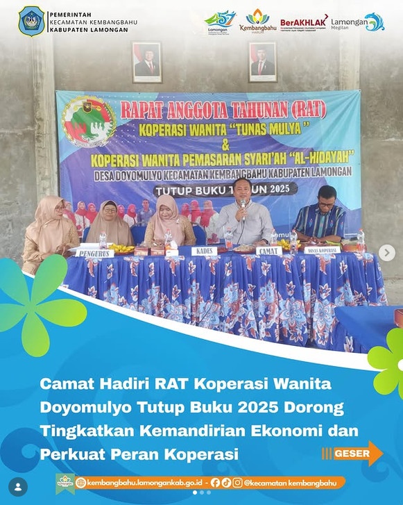 Foto: RAT KOPERASI WANITA DOYOMULYO, DORONG TINGKATKAN KEMANDIRIAN EKONOMI DAN PERKUAT PERAN MASYARAKAT