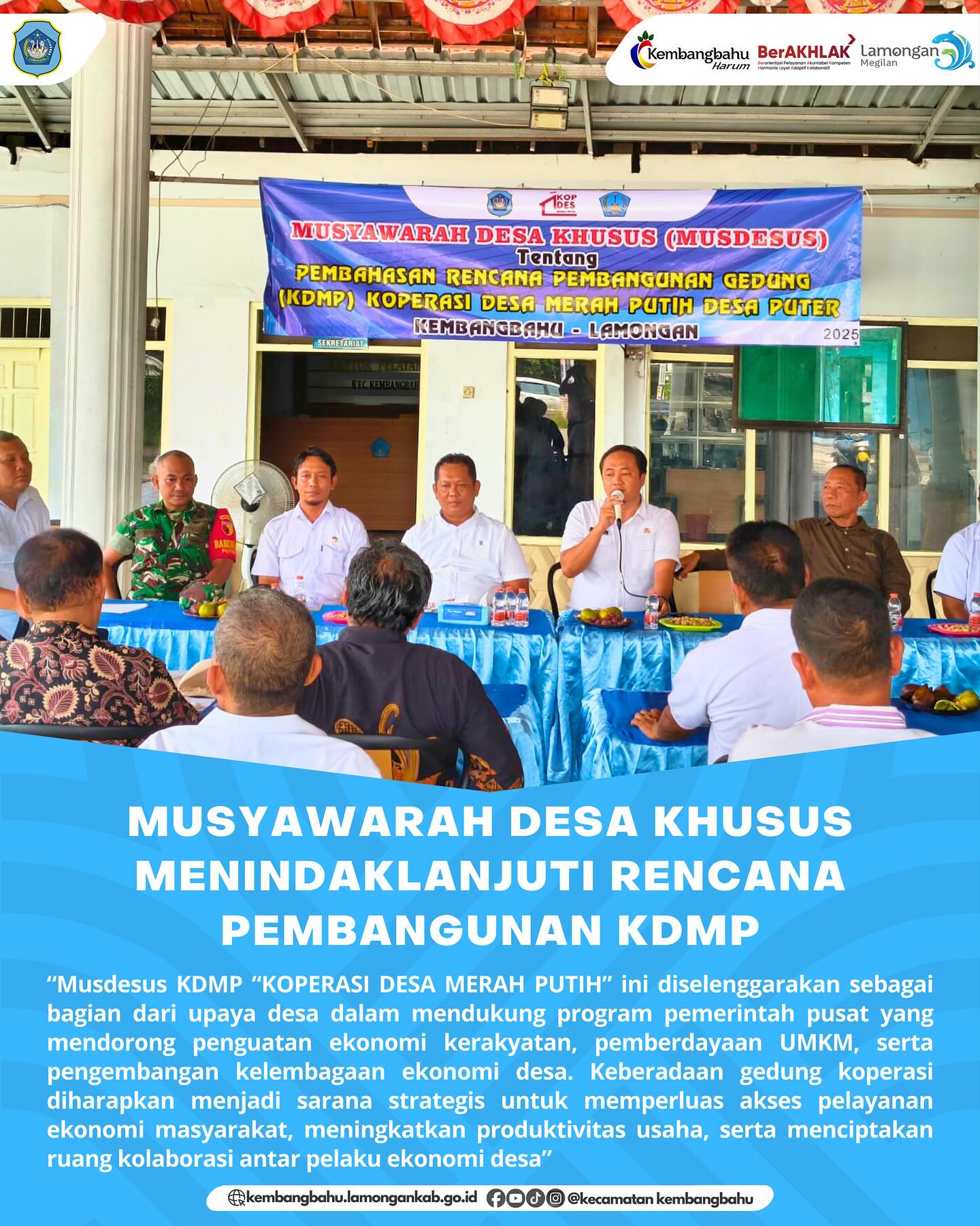 Foto: MUSYAWARAH DESA KHUSUS TENTANG KOPERASI DESA MERAH PUTIH DI DESA PUTER