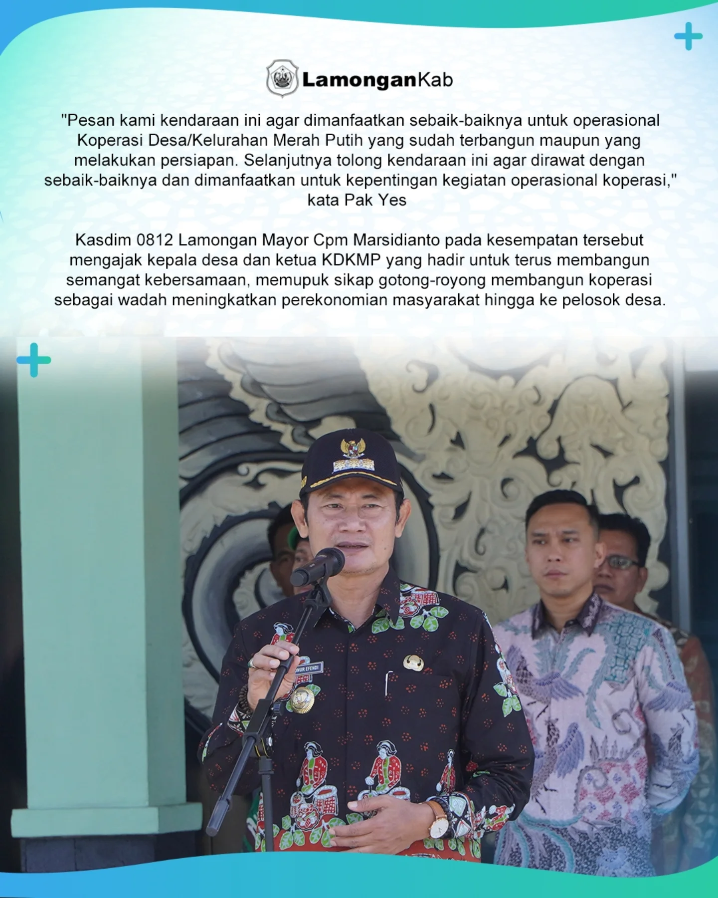 Foto: 3 (TIGA) DESA KEMBANGBAHU TERMASUK DALAM PENERIMAAN KENDARAAN KOPERASI DESA MERAH PUTIH