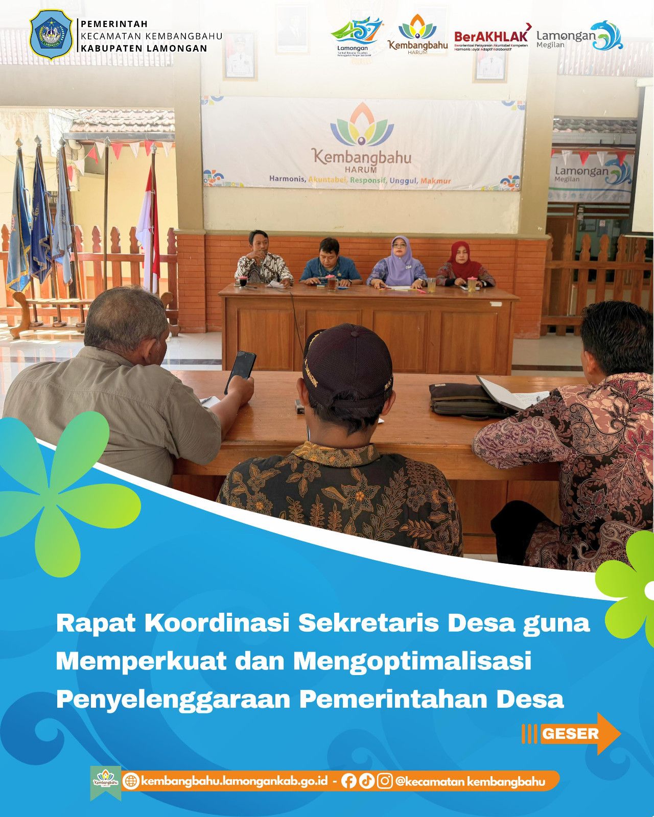 Foto: RAPAT KOORDINASI SEKRETARIS DESA SE KECAMATAN KEMBANGBAHU