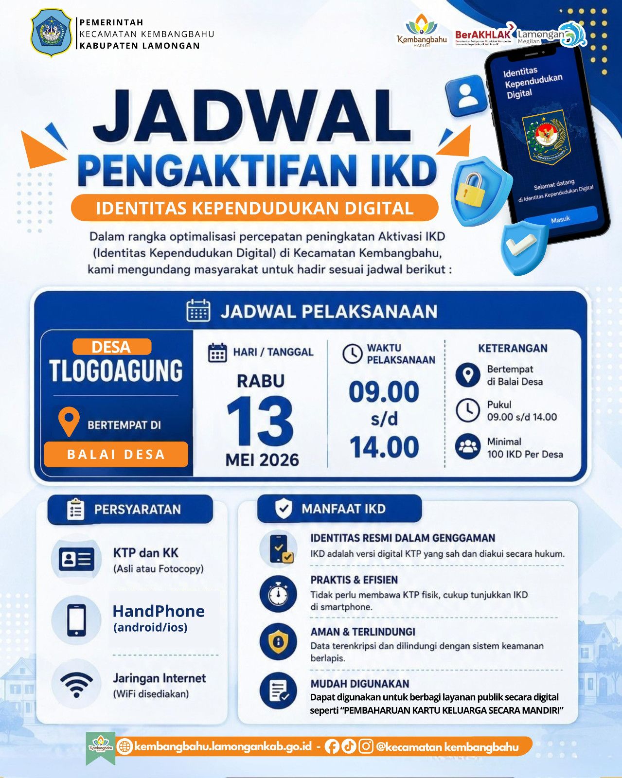 Foto: AYO SEGERA AKTIFKAN IDENTITAS KEPENDUDUKAN BAGI MASYARAKAT DESA TLOGOAGUNG