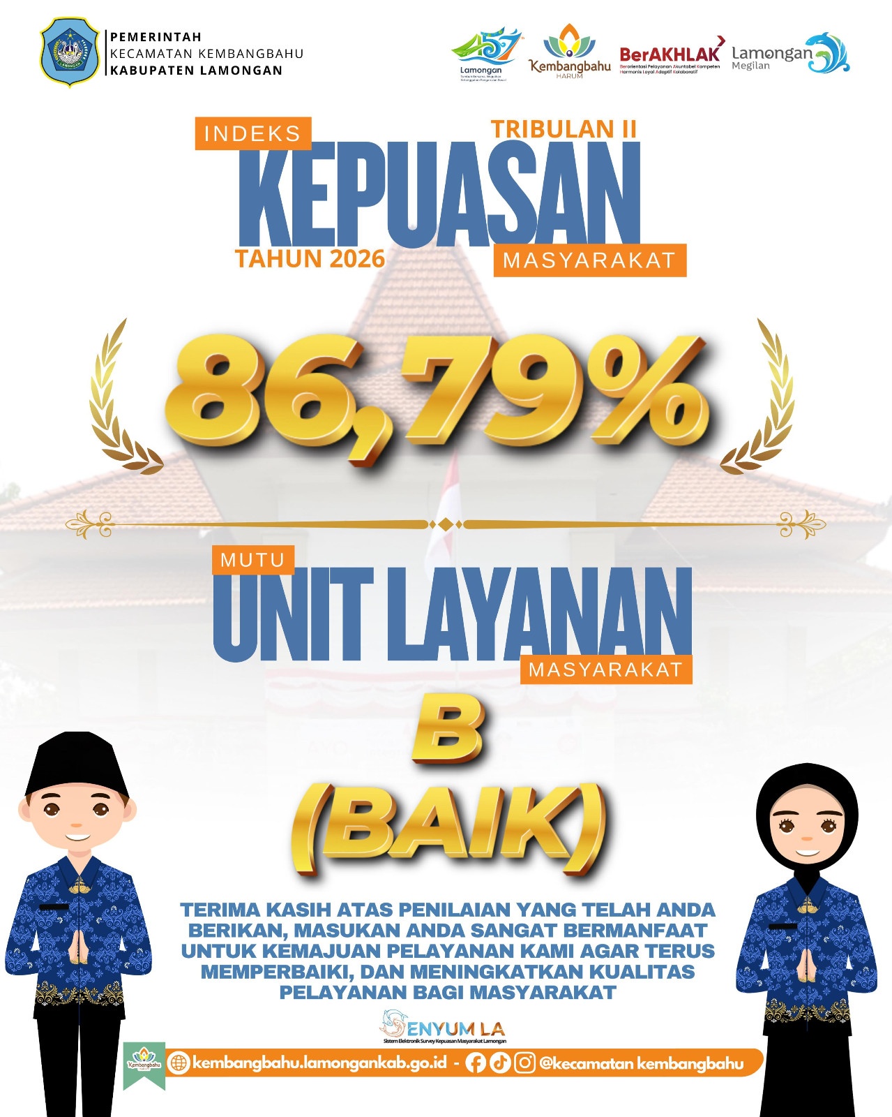 Foto: INDKES KEPUASAN MASYARAKAT KECAMATAN KEMBANGBAHU TRIBULAN II TAHUN 2026