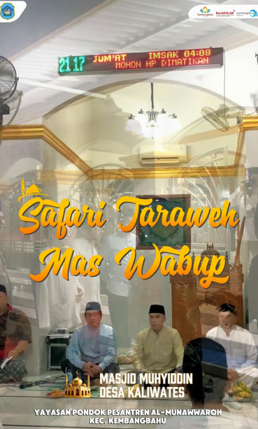Foto: Wakil Bupati Lamongan Mas Dirham melaksanakan kegiatan Safari selepas Tarawih di Masjid Muhyiddin Kalibogo