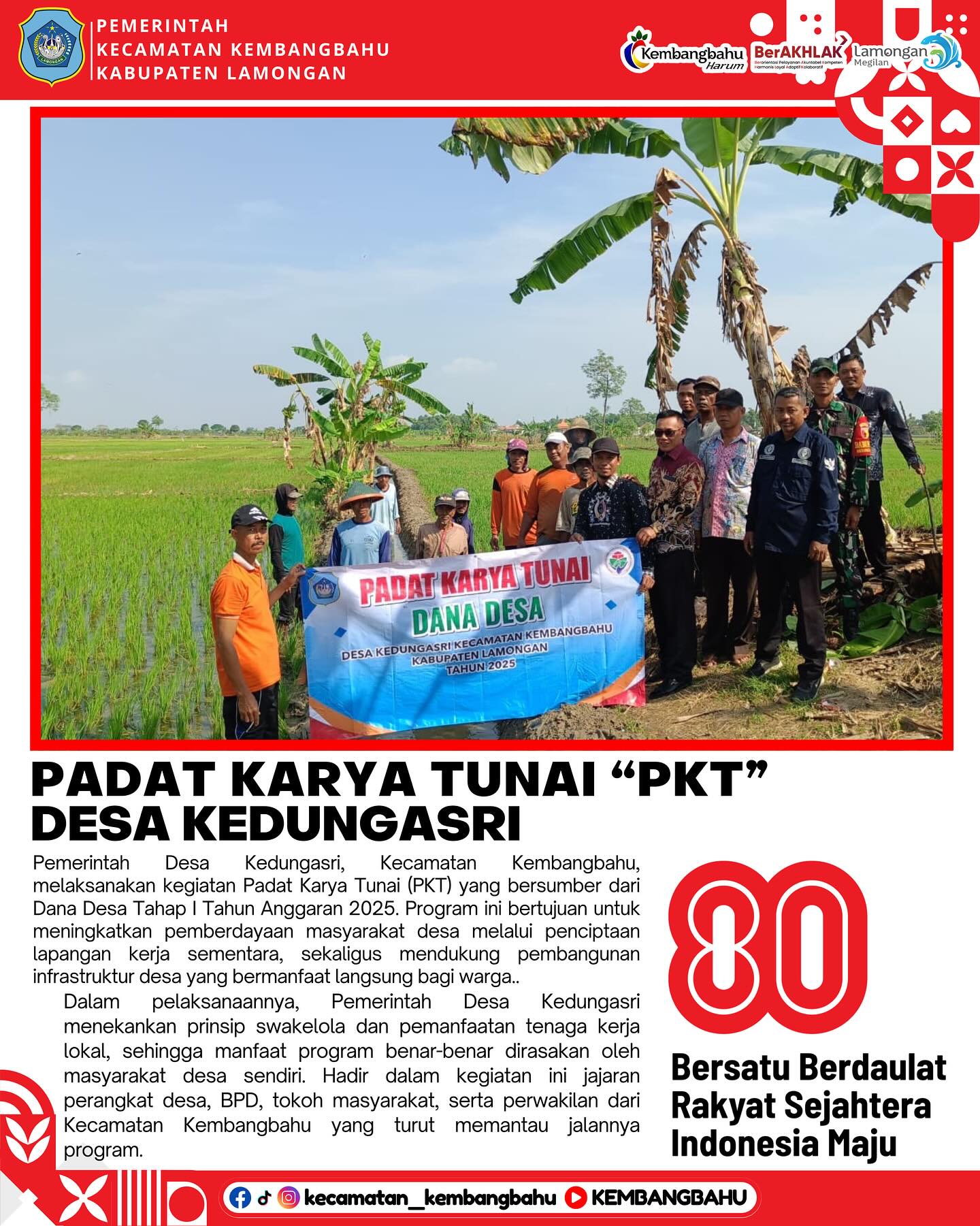 Foto: PADAT KARYA TUNAI DESA KEDUNGASRI