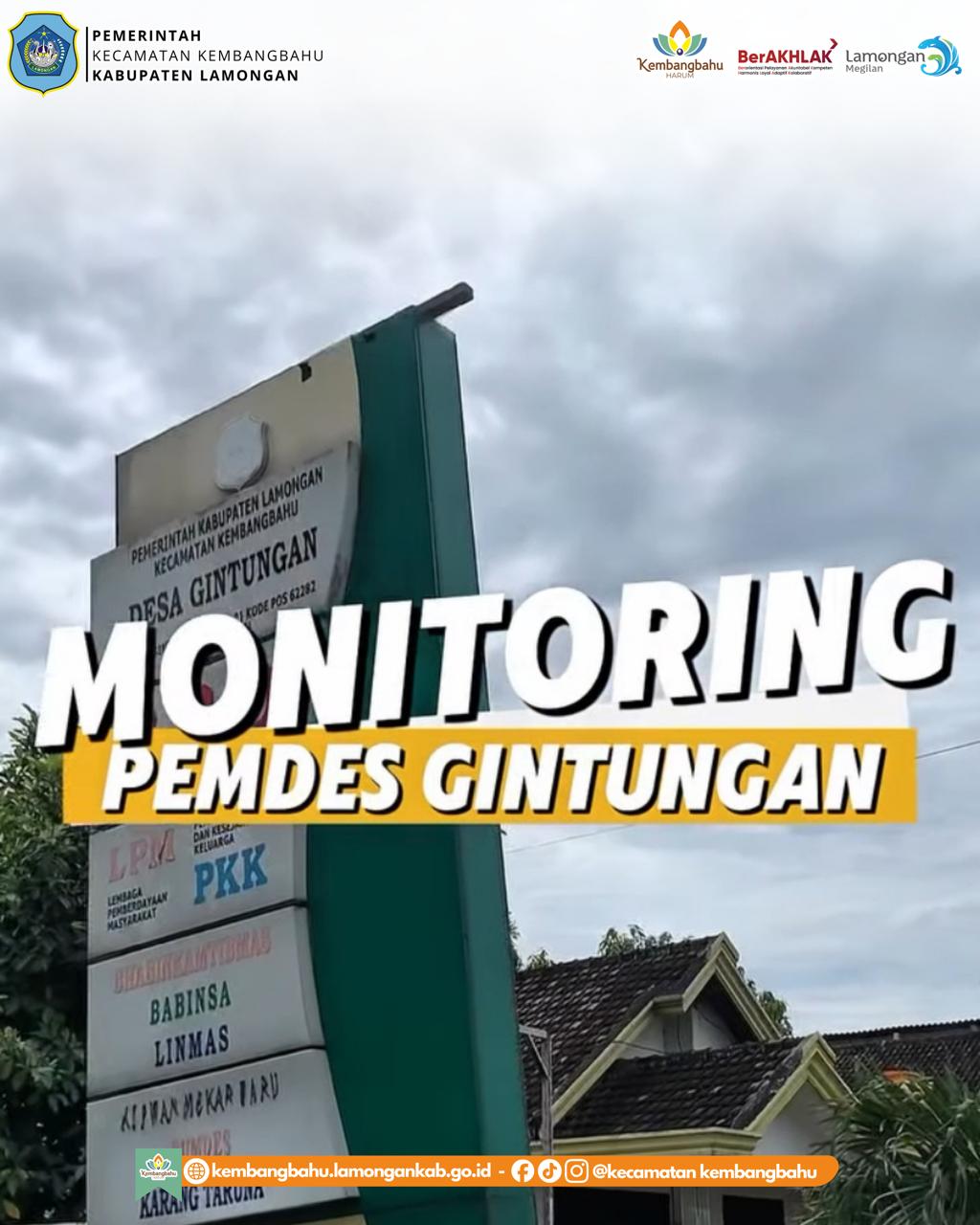 Foto: MONITORING PEMDES GINTUNGAN