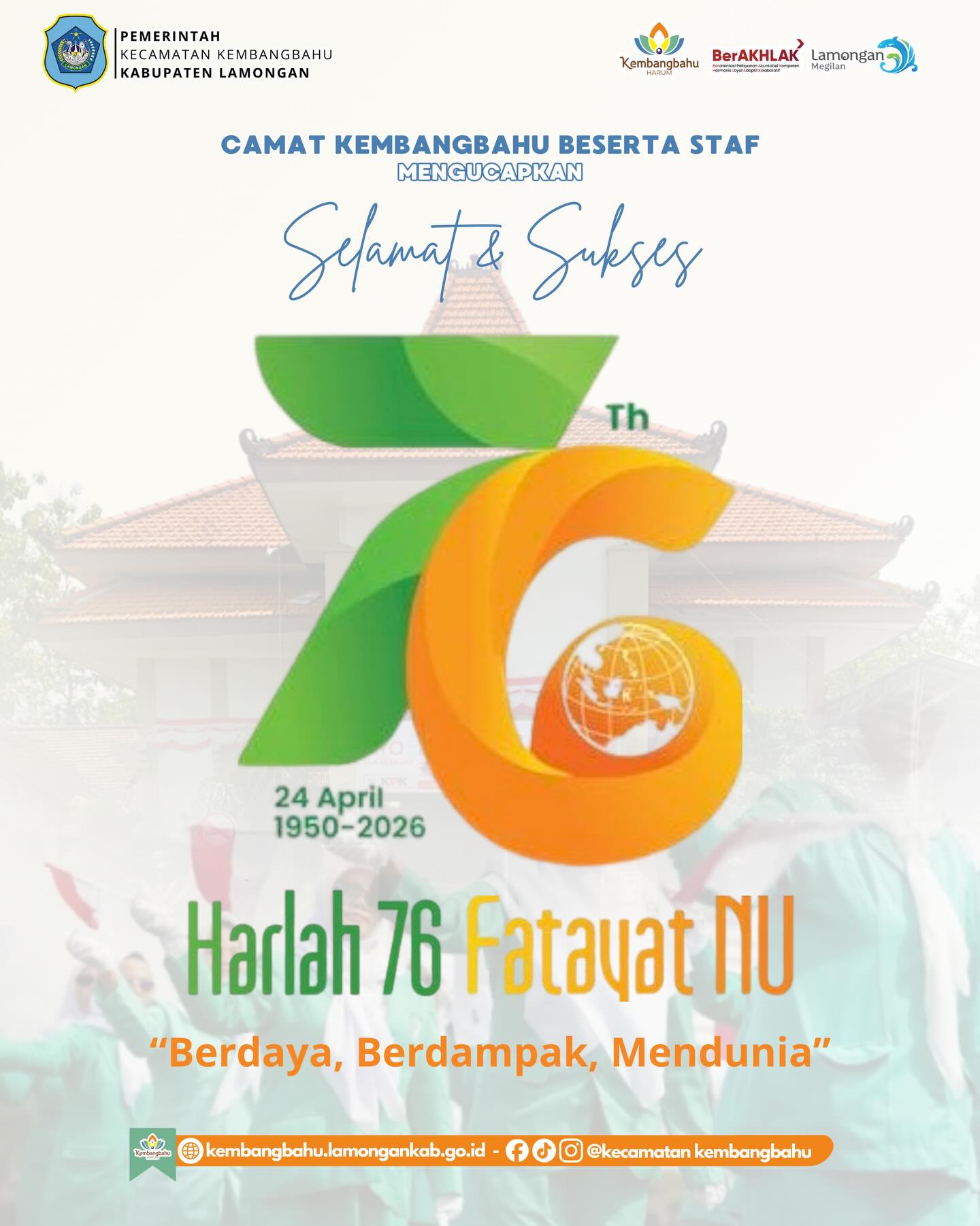 Foto: Selamat dan Sukses Harlah ke-76 Fatayat NU