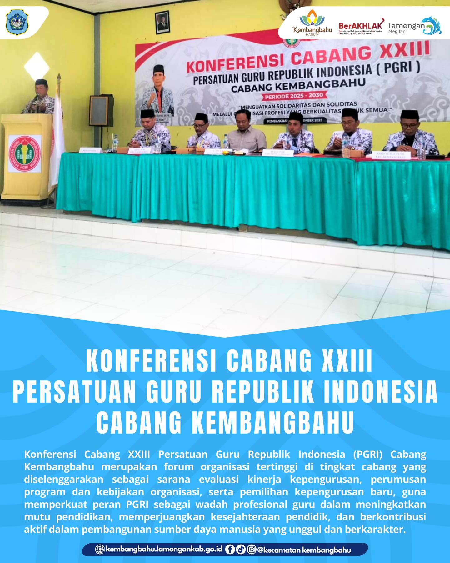 KONFERENSI CABANG XXIII PGRI KEMBANGBAHU