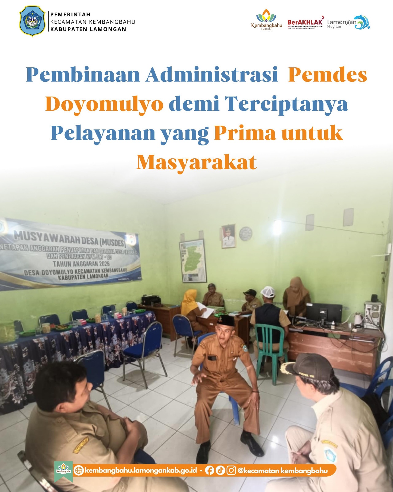 Foto: PEMBINAAN ADMINISTRASI PEMDES DOYOMULYO DEMI TERCIPTANYA PELAYANAN YANG PRIMA UNTUK MASYARAKAT