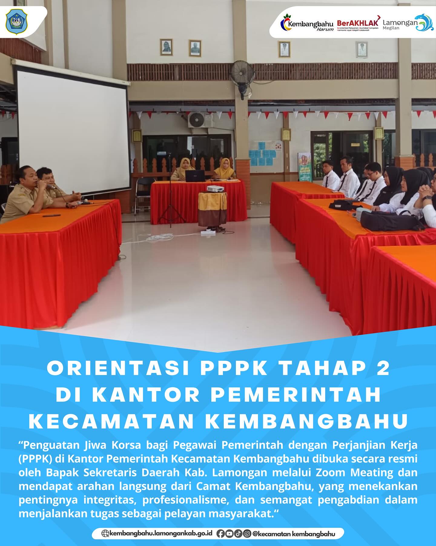 Foto: ORIENTASI PPPK TAHAP 2 DI KANTOR KECAMATAN KEMBANGBAHU
