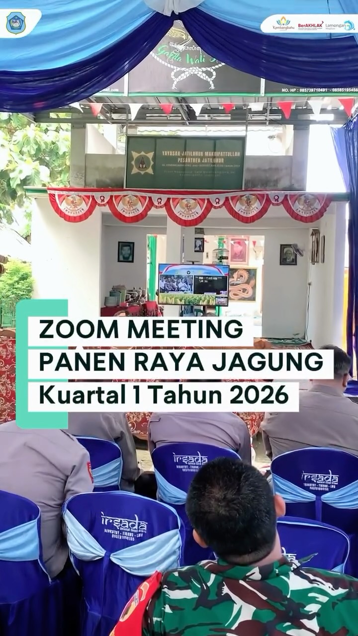 Foto: ZOOM MEETING PANEN RAYA JAGUNG LAHAN BINAAN POLRI