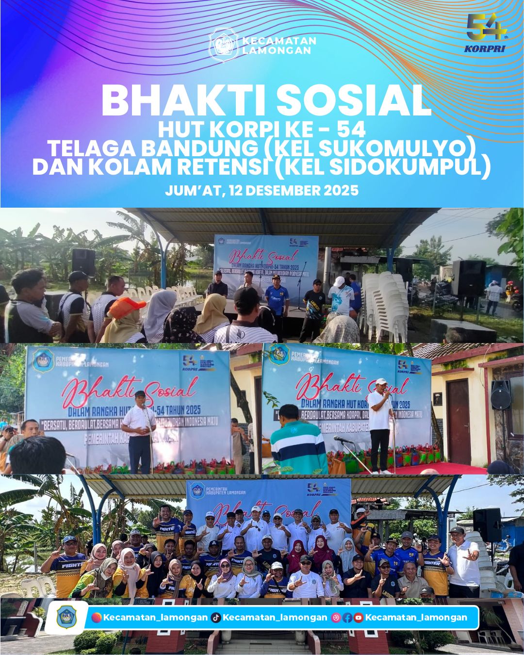 Kecamatan Lamongan Laksanakan Bhakti Sosial Peringatan HUT KORPRI ke-54