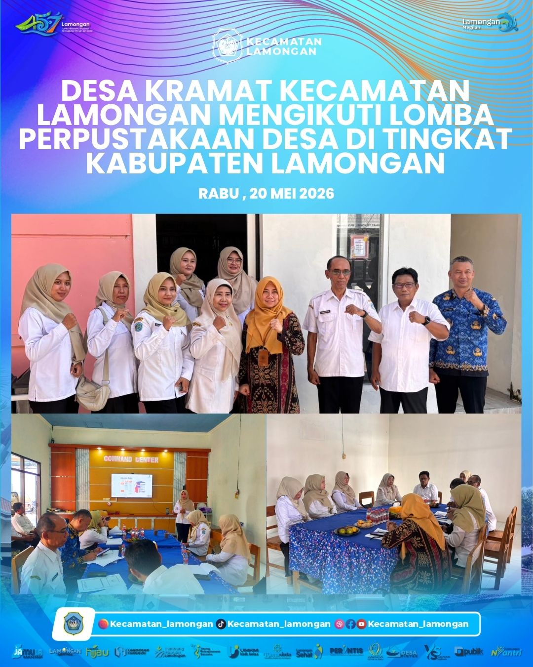 Foto: Desa Kramat Kecamatan Lamongan Ikuti Lomba Perpustakaan Desa Tingkat Kabupaten Lamongan