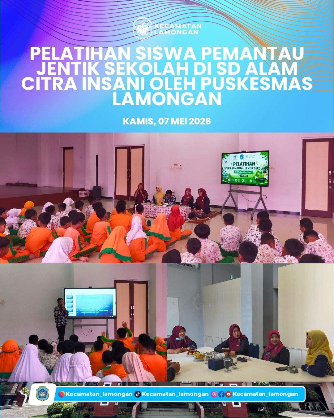 Foto: Puskesmas Lamongan Gelar Pelatihan Siswa Pemantau Jentik di SD Alam Citra Insani