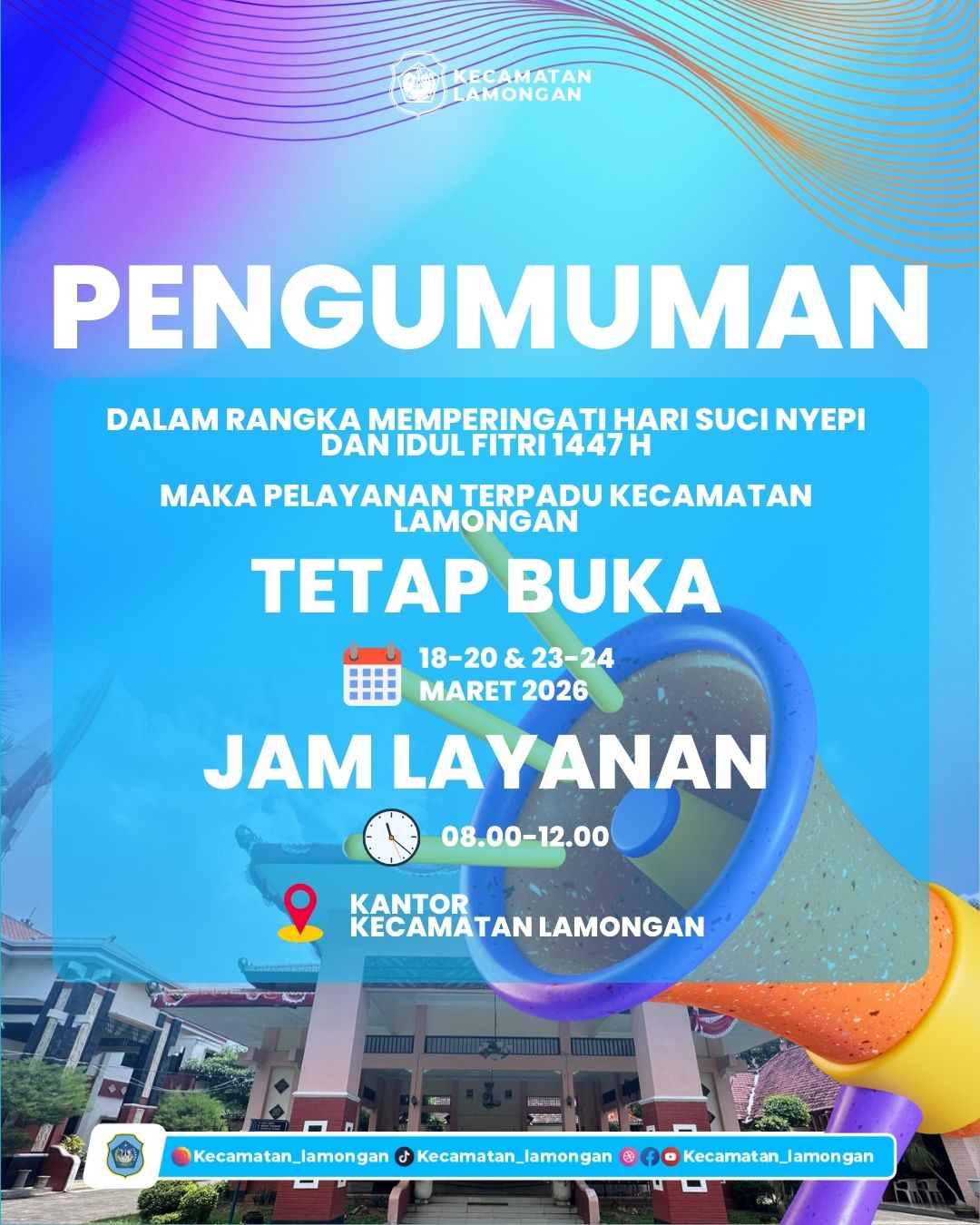 Foto: Pelayanan Terpadu Kecamatan Lamongan Tetap Buka Selama Periode Libur Nasional Maret 2026