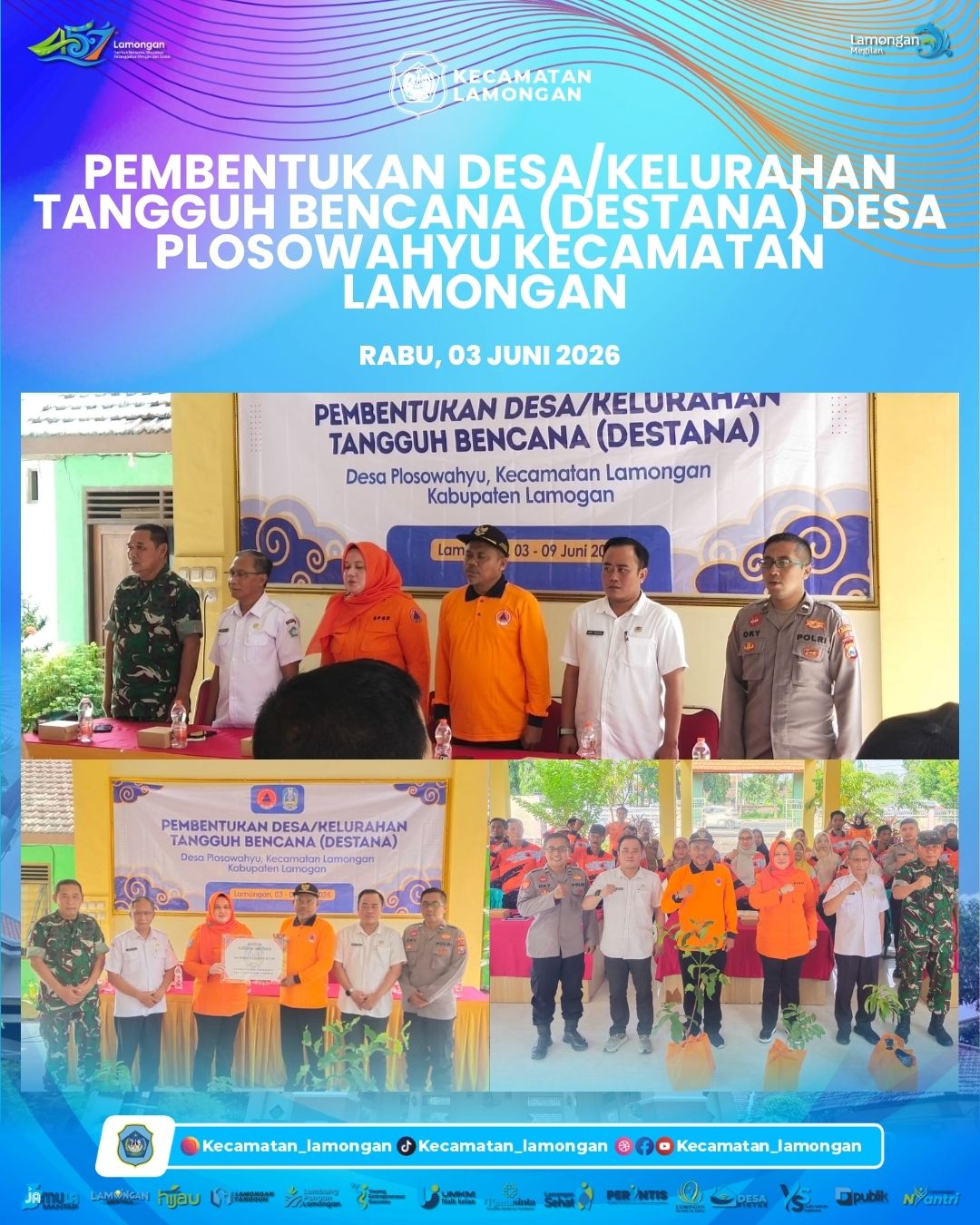 Foto: Desa Plosowahyu Bentuk Desa Tangguh Bencana (DESTANA)