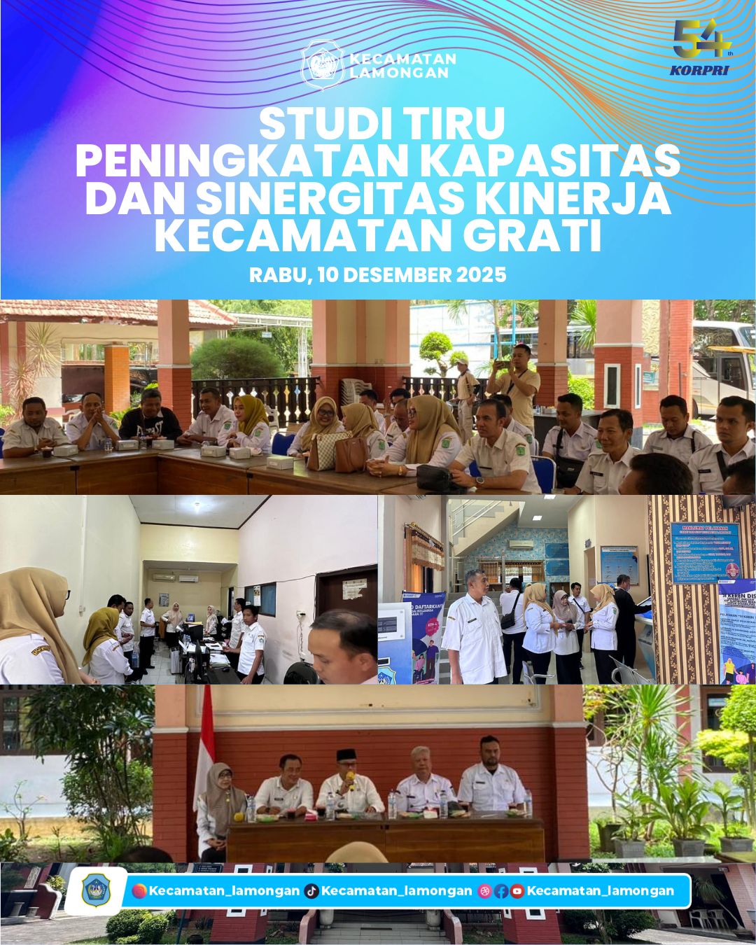 Kecamatan Grati Kabupaten Pasuruan Laksanakan Studi Tiru ke Kecamatan Lamongan