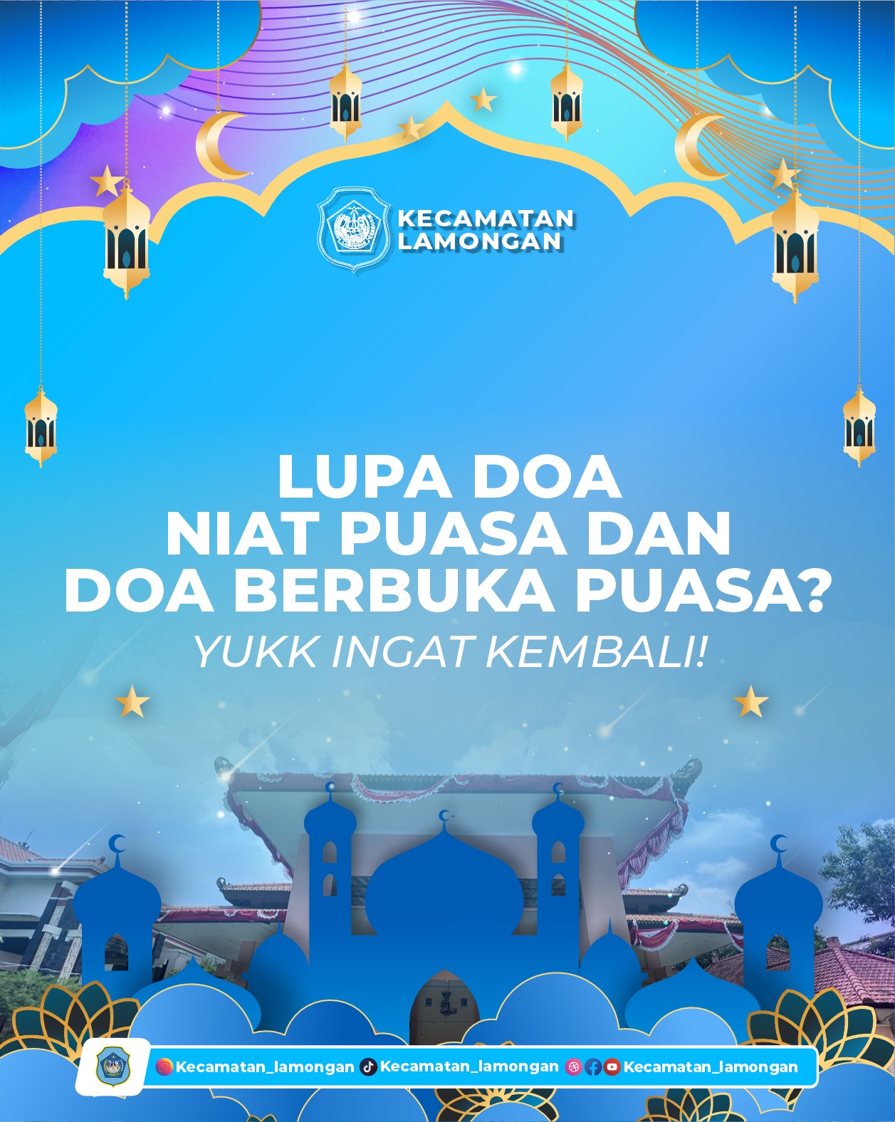 Foto: Kecamatan Lamongan Ajak Masyarakat Menguatkan Niat dan Doa Selama Ramadhan