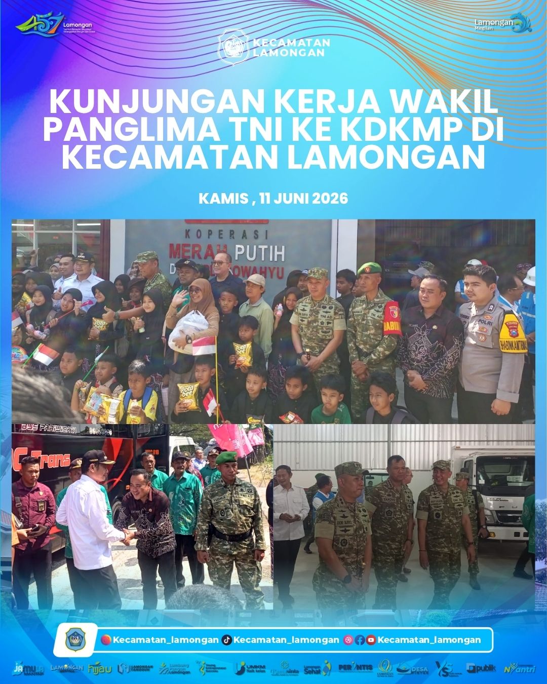 Wakil Panglima TNI Lakukan Kunjungan Kerja ke KDKMP DESA PLOSOWAHYU Kecamatan Lamongan