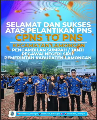 Foto: Pegawai Kecamatan Lamongan Resmi Dilantik, CPNS Bertransformasi Menjadi PNS