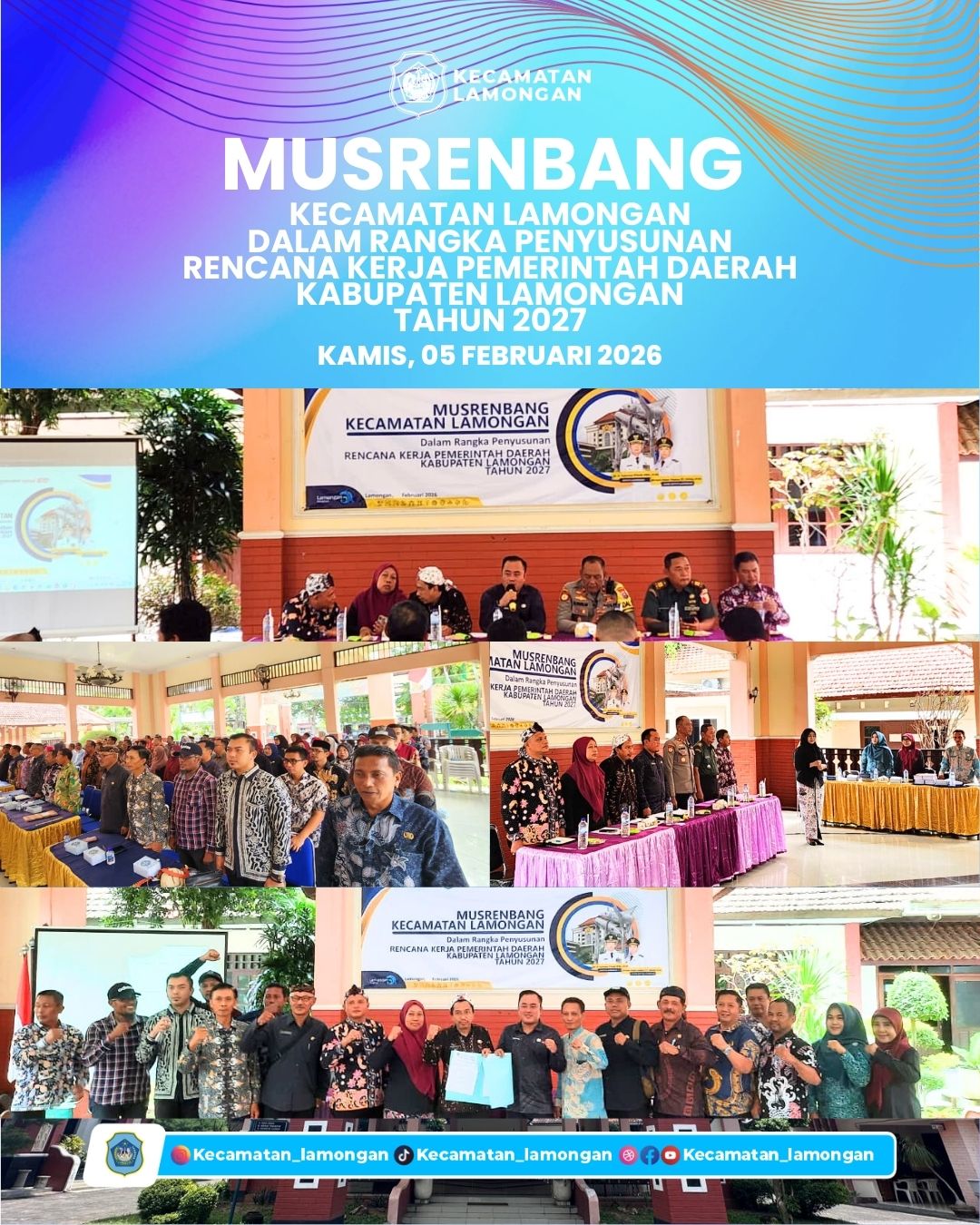 Kecamatan Lamongan Gelar Musrenbang dalam Rangka Penyusunan RKPD Kabupaten Lamongan Tahun 2027