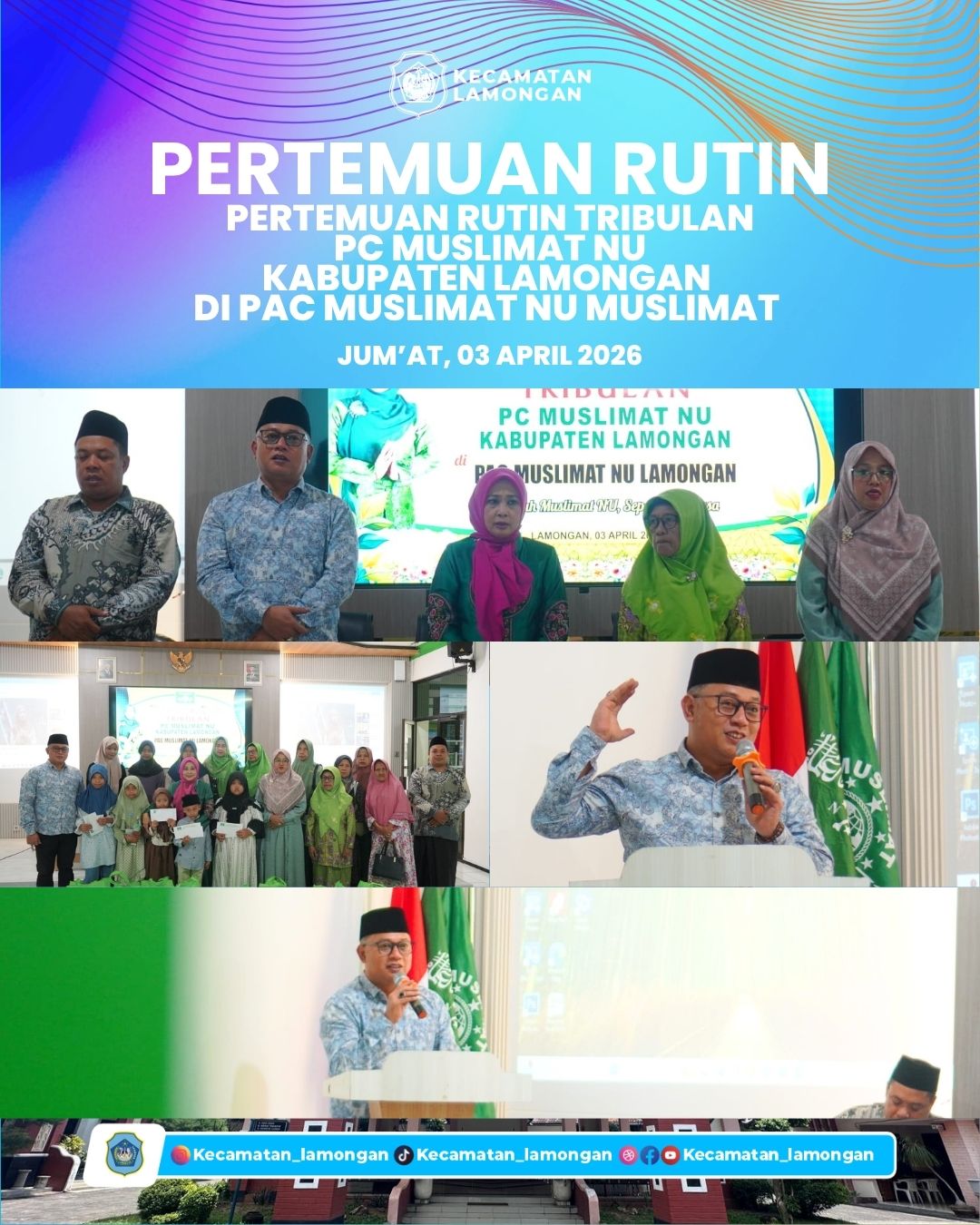 Foto: Pertemuan Rutin Tribulan PC Muslimat NU Kabupaten Lamongan Berlangsung Khidmat