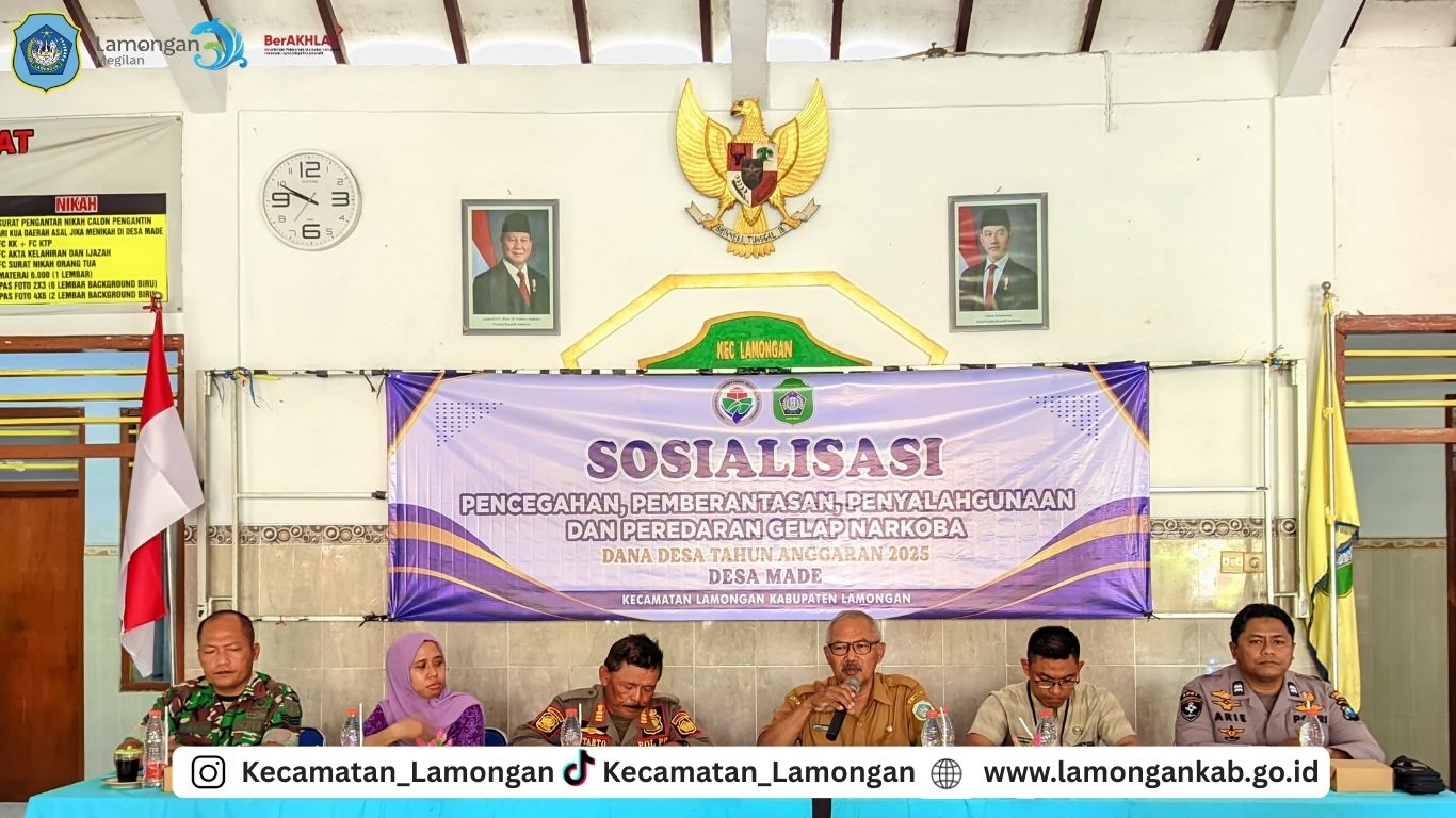 SOSIALISASI PENCEGAHAN, PEMBERANTASAN, PENYALAHGUNAAN DAN PEREDARAN GELAP NARKOBA