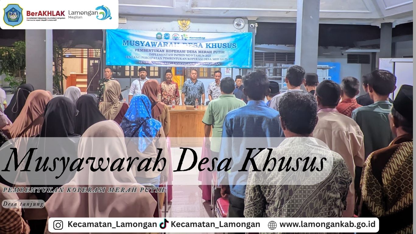 MUSYAWARAH DESA KHUSUS  PEMBENTUKAN KOPERASI MERAH PUTIH DI DESA TANJUNG