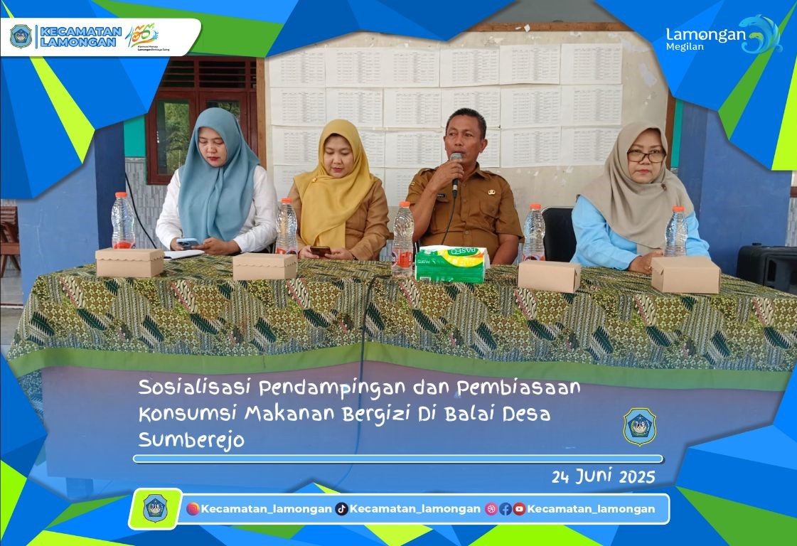 Sosialisasi Pendampingan dan Pembiasaan Konsumsi Makanan Bergizi Di Balai Desa Sumberejo