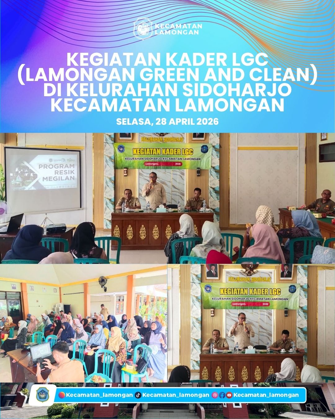 Foto: Kelurahan Sidoharjo Gelar Kegiatan kader Lamongan Green and Clean