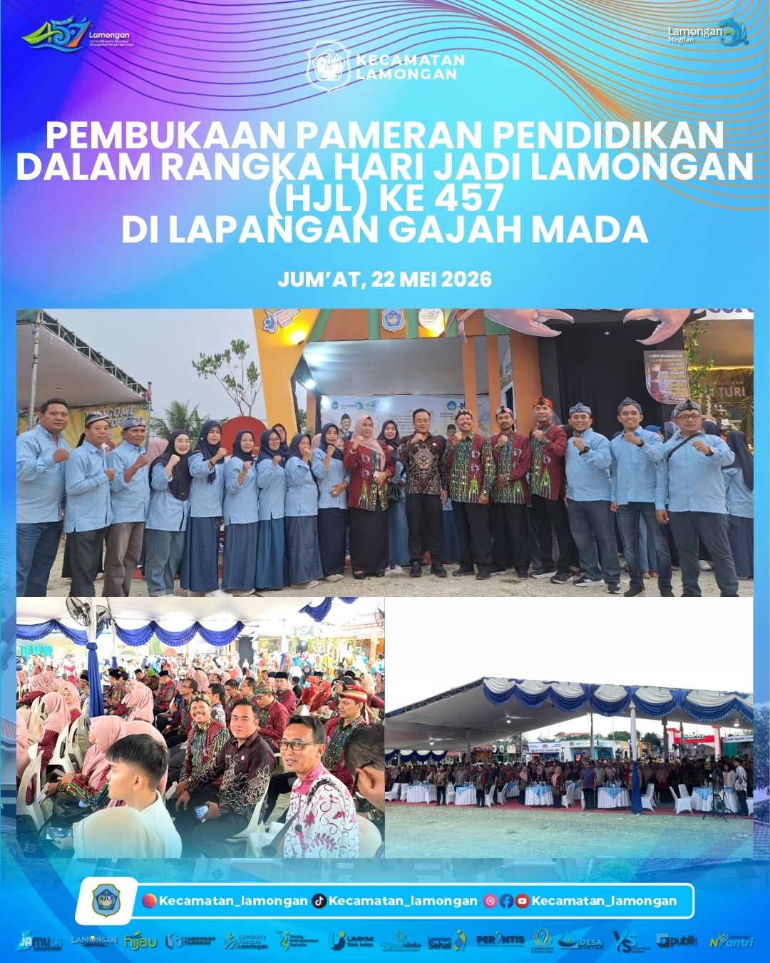 Foto: Pembukaan Pameran Pendidikan Meriahkan Hari Jadi Lamongan ke-457 di Lapangan Gajah Mada