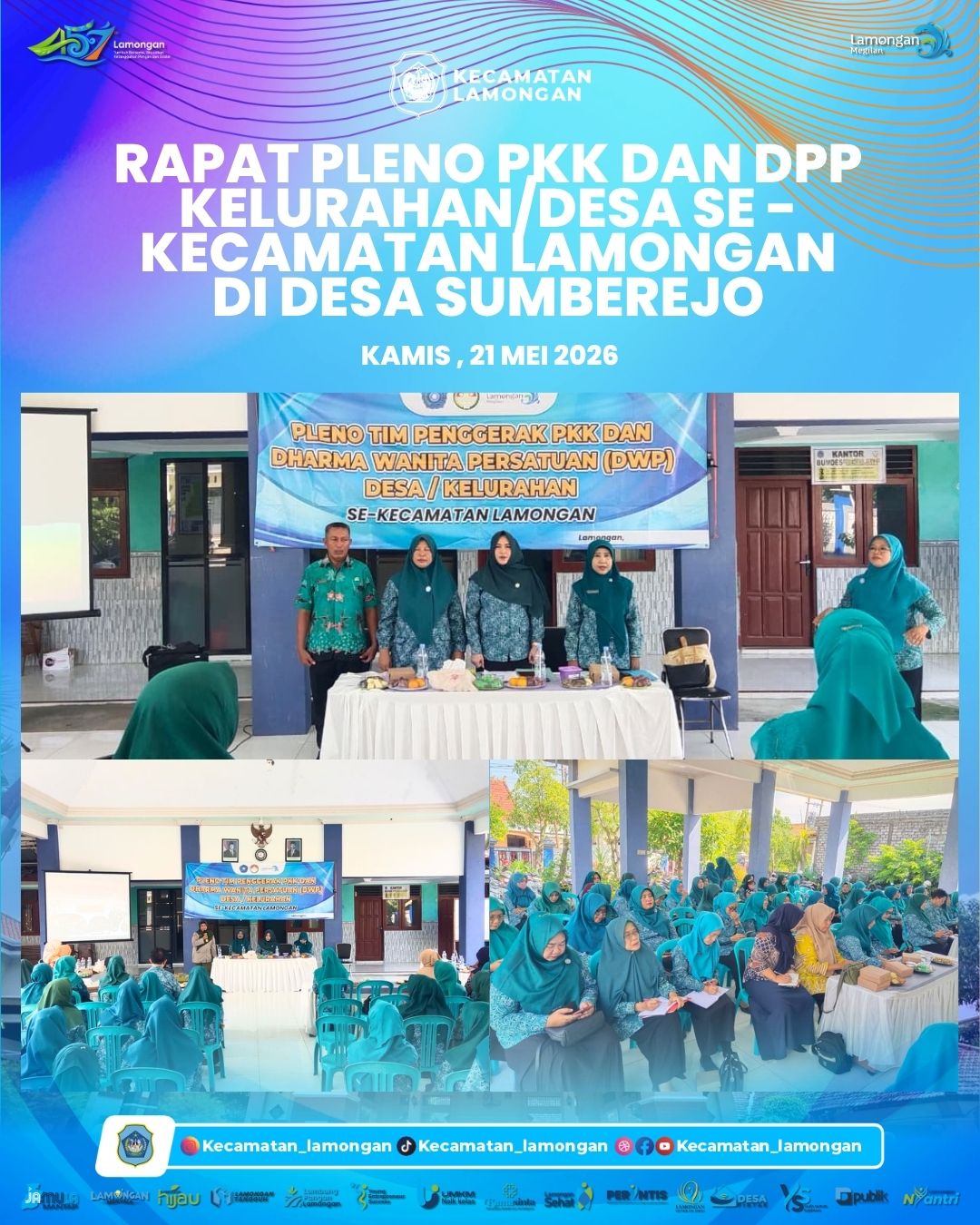 Foto: Desa Sumberejo Jadi Tuan Rumah Rapat Pleno PKK dan DPP se-Kecamatan Lamongan
