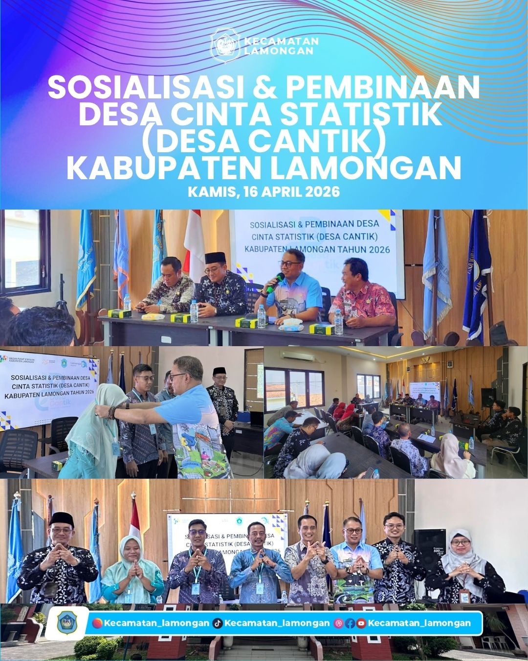 Foto: Kecamatan Lamongan Ikuti Sosialisasi dan Pembinaan Desa Cantik Tahun 2026