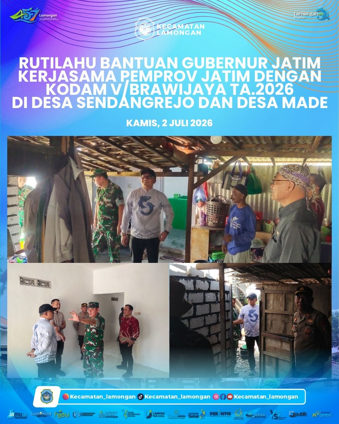 Foto: Program Rutilahu Bantuan Gubernur Jawa Timur Tahun 2026 Dilaksanakan di Desa Sendangrejo dan Desa Made