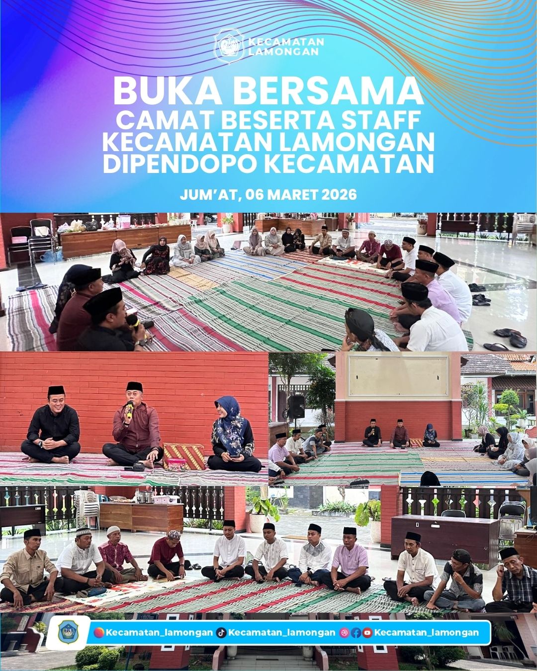 Foto: Camat dan Staf Kecamatan Lamongan Gelar Buka Puasa Bersama di Pendopo Kecamatan
