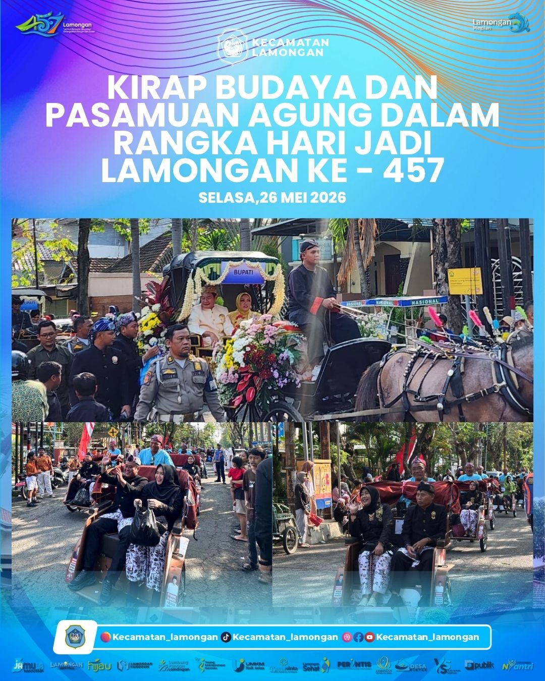 Foto: Kirab Budaya dan Pasamuan Agung Semarakkan Hari Jadi Lamongan ke-457