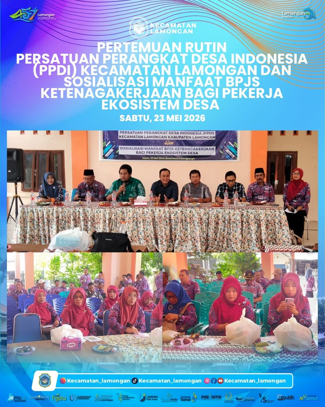 Foto: PPDI Kecamatan Lamongan Gelar Pertemuan Rutin dan Sosialisasi BPJS Ketenagakerjaan