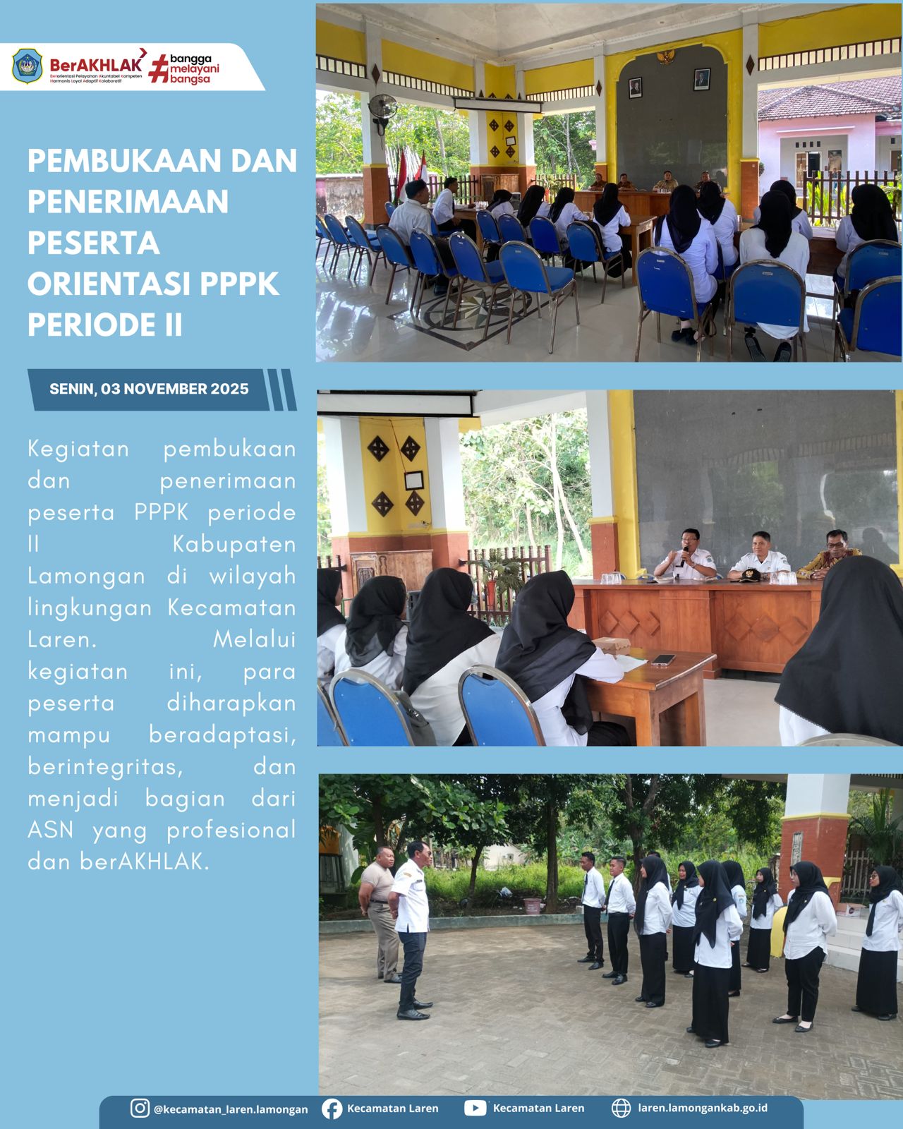 Foto: PEMBUKAAN DAN PENERIMAN PESERTA ORIENTASI PPPK PERIODE II KABUPATEN LAMONGAN