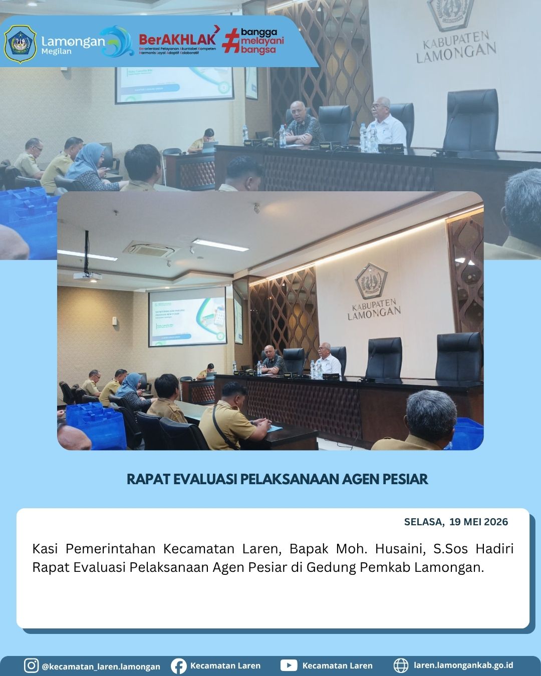 Foto: Optimalkan Program JKN di Tingkat Desa, Kasi Pemerintahan Kecamatan Laren Ikuti Rapat Evaluasi Agen PESIAR