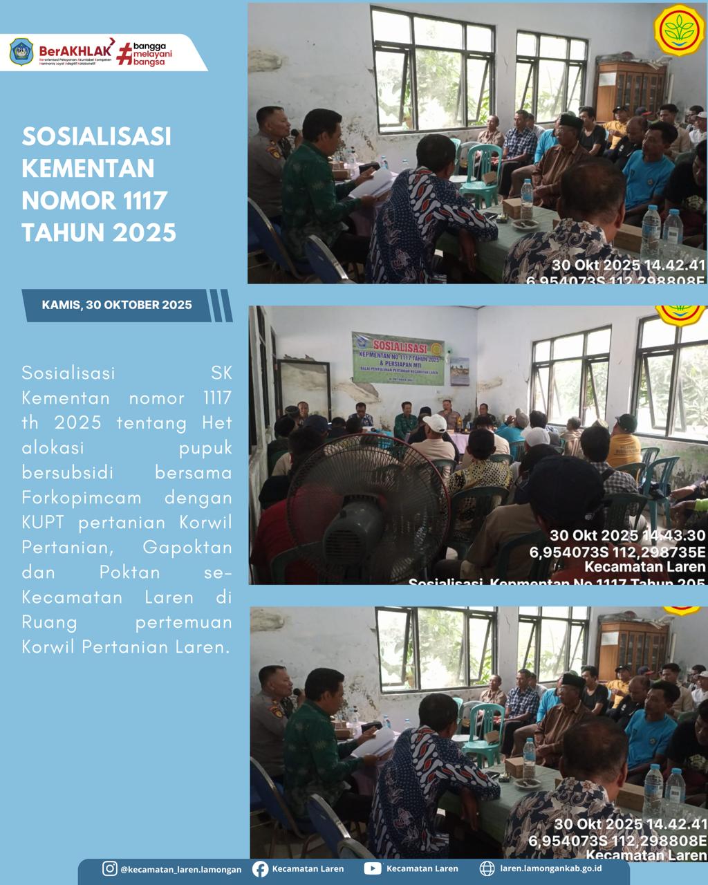 Foto: Sosialisasi SK Kementan Nomor 1117 Tahun 2025
