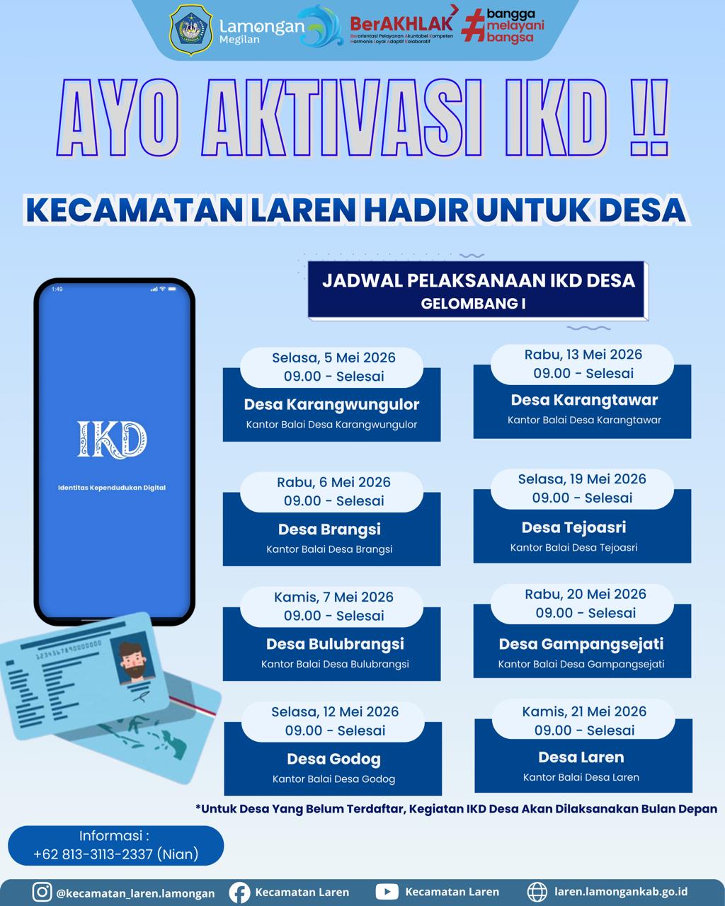 Foto: AYO AKTIVASI IKD! Kecamatan Laren hadir langsung untuk desa! 🙌