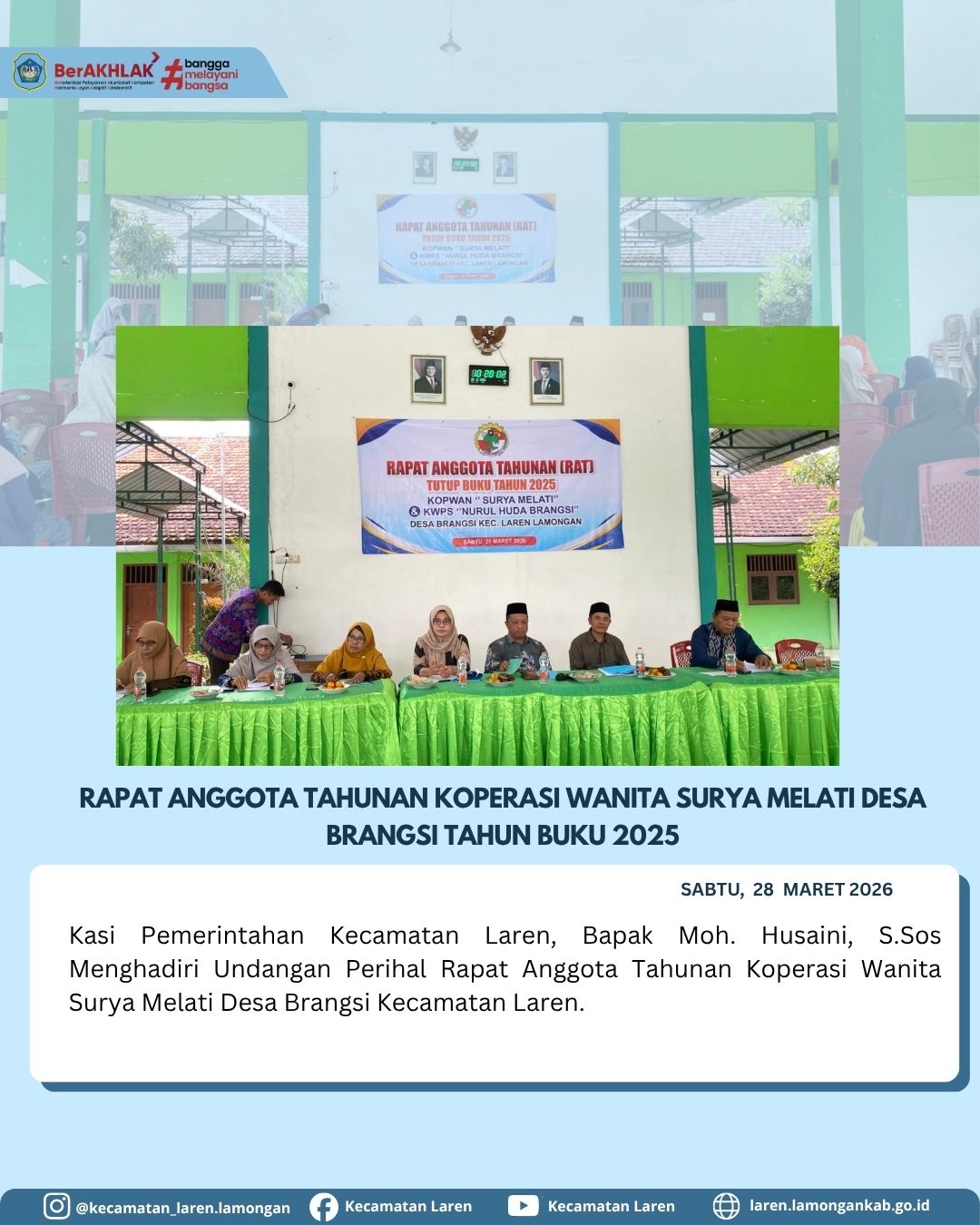 Foto: RAT Koperasi Wanita Surya Melati Desa Brangsi Bahas Pertanggungjawaban Tahun Buku 2025