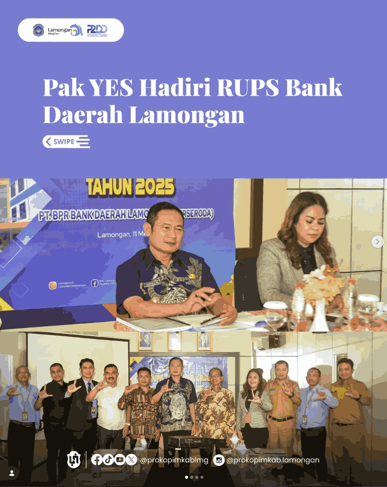 Foto: Pak YES Hadiri RUPS Bank Daerah Lamongan