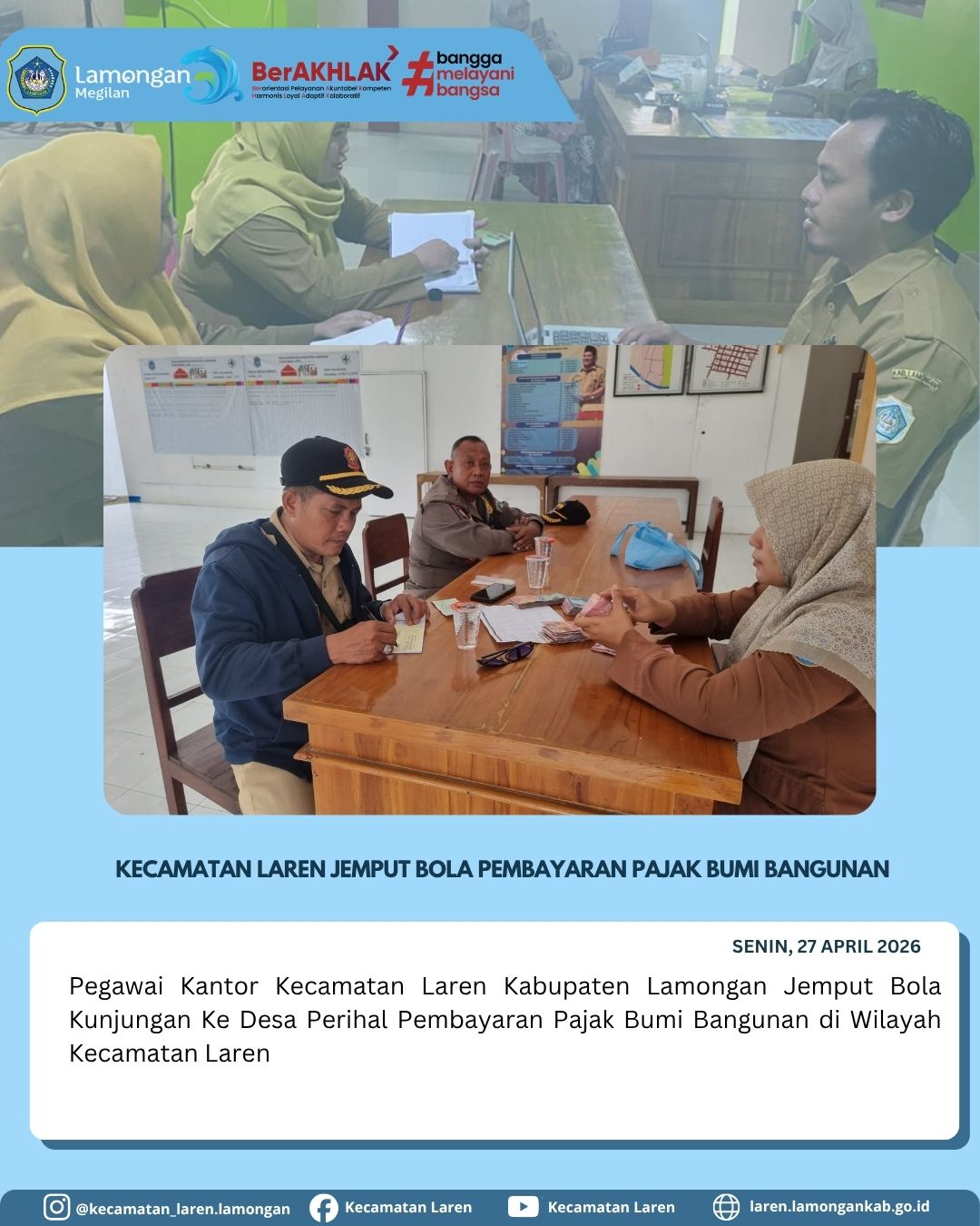 Foto: Tingkatkan Capaian PBB, Tim Kecamatan Laren Lakukan Aksi Jemput Bola ke Desa-Desa