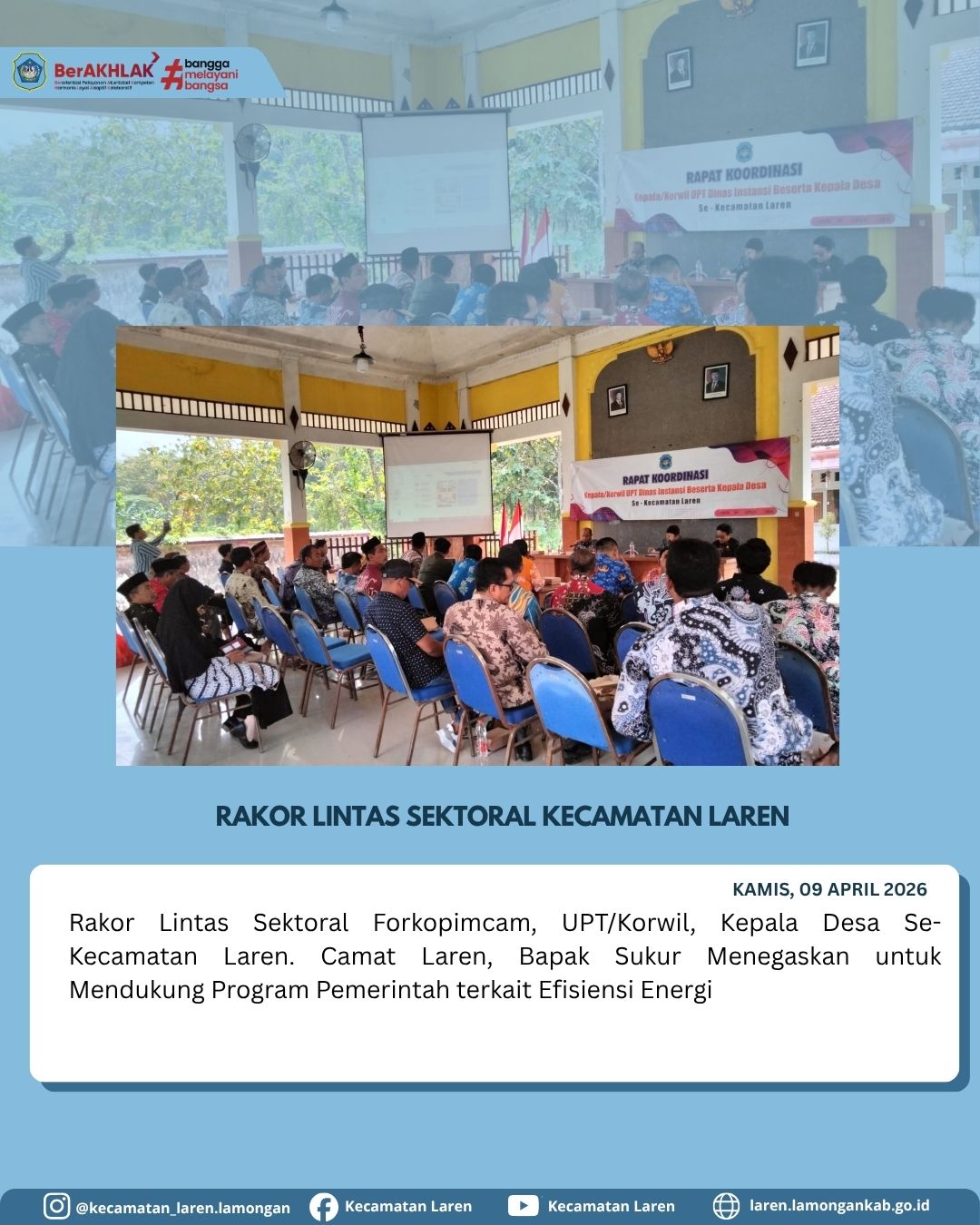 Foto: Sinergi Lintas Sektoral, Kecamatan Laren Siap Kawal Program Efisiensi Energi