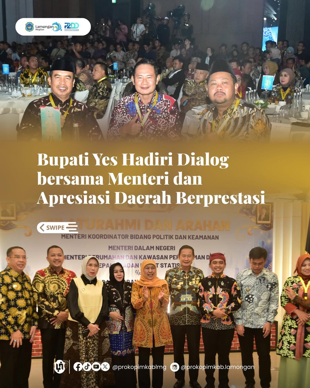 Foto: BUPATI DIALOG BERSAMA MENTERI KOORDINATOR BIDANG POLITIK DAN KEAMANAN SERTA MENETRI DALAM NEGERI