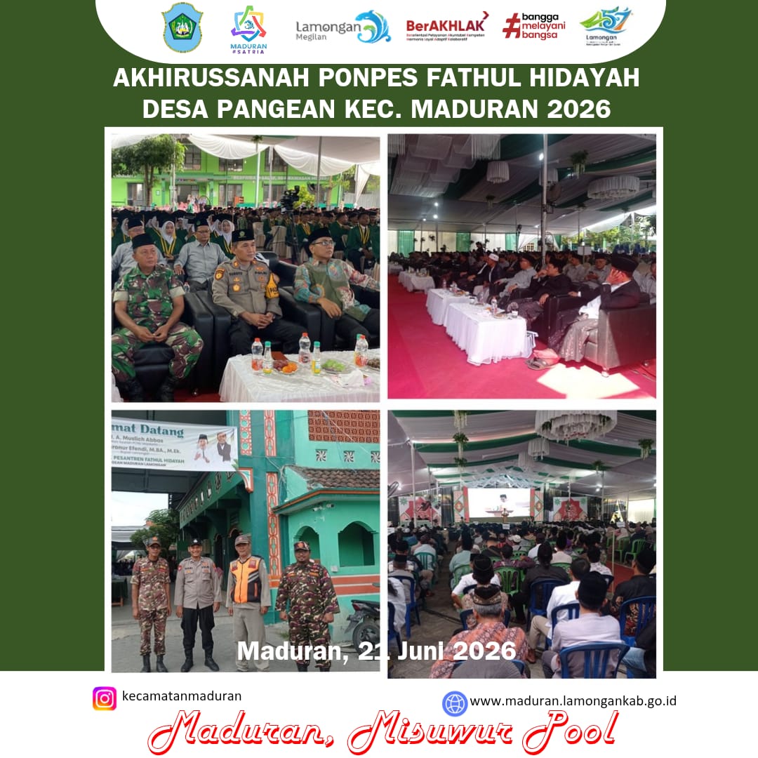 Foto: GIAT MASYARAKAT PAM AKHIRUSSANAH PON PES FATHUL HIDAYAH PANGEAN MADURAN