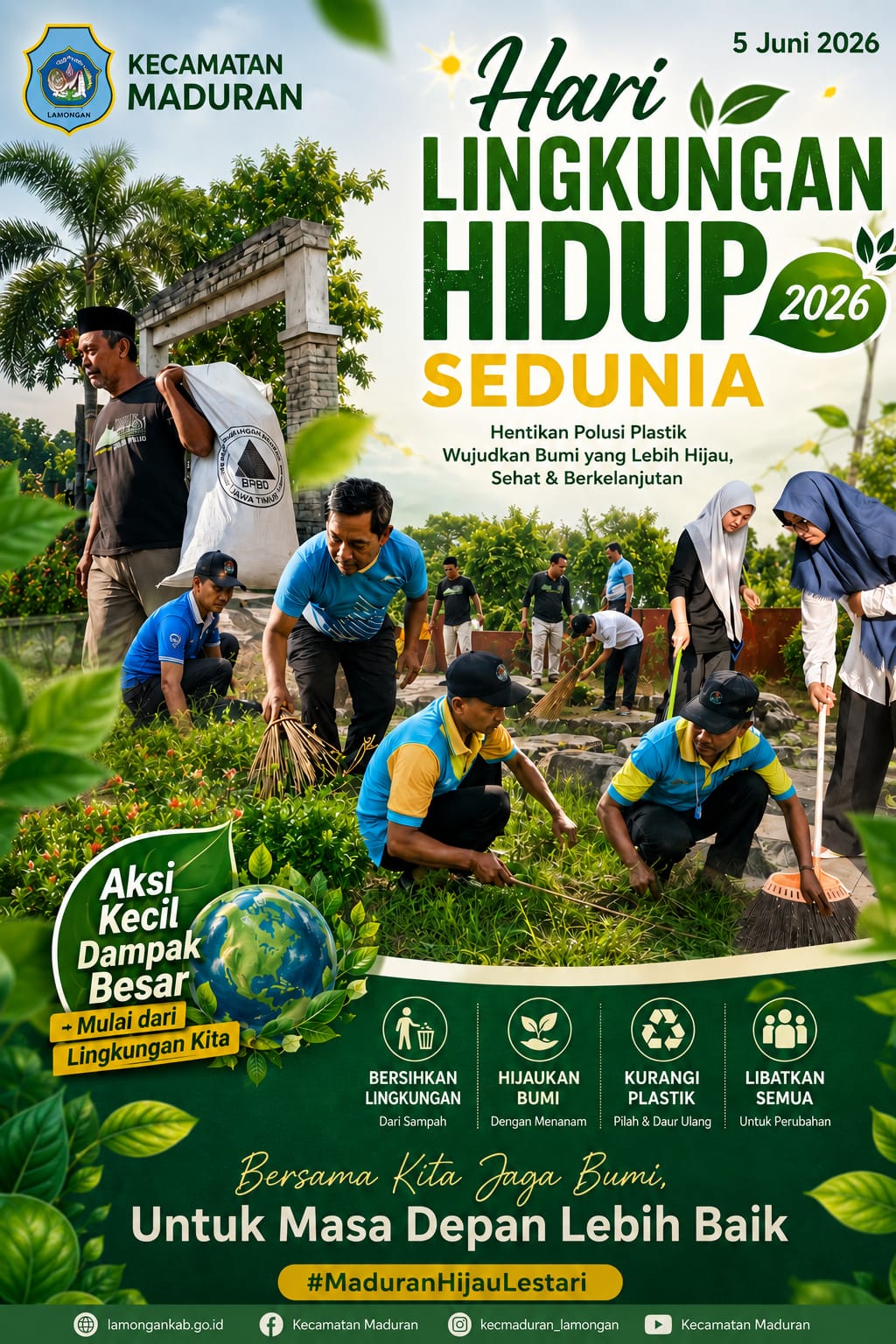 Foto: GIAT KEBERSIHAN LINGKUNGAN KANTOR KECAMATAN MADURAN