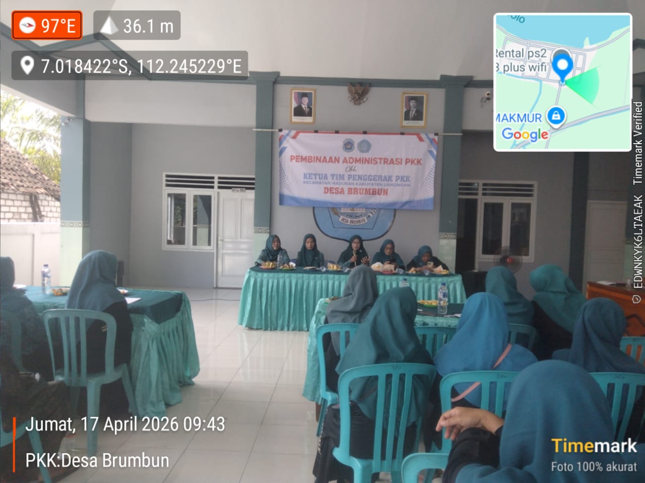 Foto: PEMBINAAN ADMINISTRASI PKK DI DESA BRUMBUN KECAMATAN MADURAN